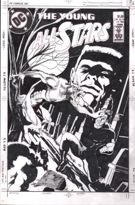 Lou Manna | Young All-Stars Cover Proposal/Re-Creation? - Wolfman & Frankenstein | Anthony’s Comic Book Art
