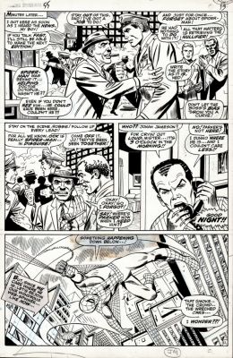 John Romita Sr. Mike Esposito - Amazing Spider-Man #55 P 11 (Spider-Man, J. Jonah Jameson, Robby Robertson, Harry (Green Goblin) Osborn, Ned (Hob-Goblin) Leeds, & John (Manwolf) Jameson! 1967