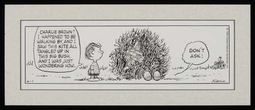 Charles Schulz Original Single Panel Peanuts Comic | Revere Auctions