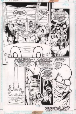 Christopher Jones, Mark Stegbauer | Jla 80-Page Giant #1 P.47 - Secret Society of Super-Villains - Signed - 1988 | Anthony’s Comic Book Art