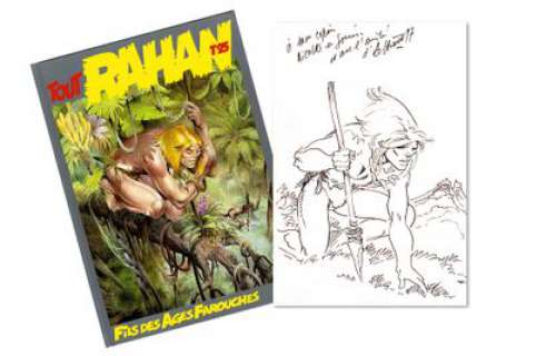 Cheret, André | Rahan Tome 25 Album enrichi d’une dédicace Ã  l’encre... | Cornette de St Cyr