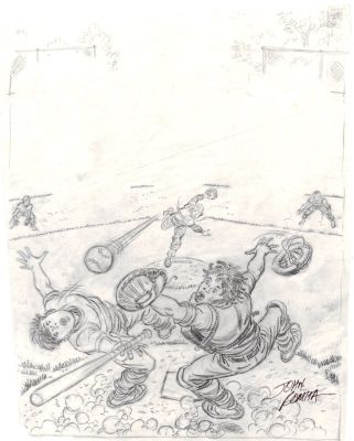 John Romita Sr. | ’Safe At Home’ Cover Prelim (Ken Griffey Sr, & Jr Story- Signed) 1990S | Romitaman