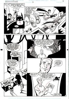Mike Parobeck, Rick Burchett | Batman Adventures #36 P 3 Last Issue (Batman & Robin Swinging Away!) 1995 | Romitaman