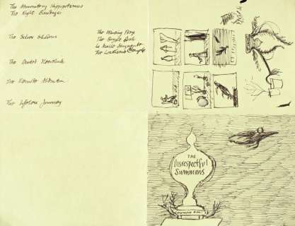 EDWARD GOREY (1925-2000) "The Disrespectful Summons." Three concept sketches | Swann Galleries