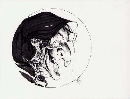 Paul Smith | Creepy Witch Ink Art Commission - Signed 2016 | Anthony’s Comic Book Art