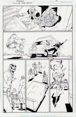 Gus Vasquez | Suicide Squad Special: War Crimes #1 Pg. 30 - Van Action Ink Page | Anthony’s Comic Book Art