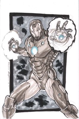 Kevin Sharpe | Iron Man Repulsar Rays Tonal Commission - Signed - 2016 | Anthony’s Comic Book Art
