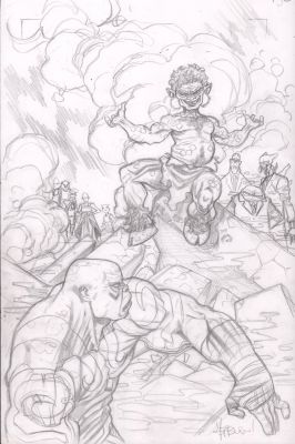 Scott Hepburn | Drax #6 P.14 - Drax & Pip the Troll Splash - Signed - 2016 | Anthony’s Comic Book Art