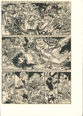 S. Clay Wilson | Zap Comix #5 Page 7 of 7 Complete Story "Ruby the Dyke Meets Weedman" Original Art (Print Mint, 1970) Issue 5 Page 7 | Scott Eder