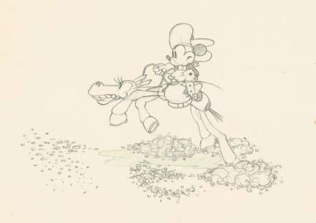 TWO-GUN MICKEY - Studio Disney, 1934. Dessin d’animation de Mickey Cow | Rossini