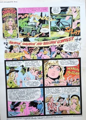 Frank Thorne | Thorne, Frank - Danger Rangerette High Times Sunday #22 Ink & Color, Wins Contest 1978 | Cool Lines Art