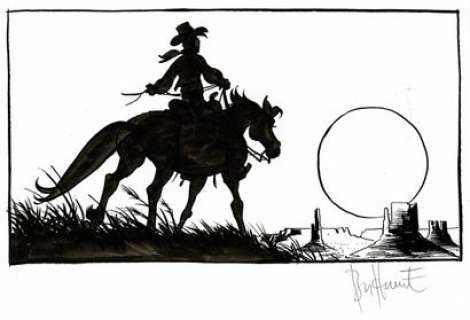 Bonhomme | Lucky Luke, dessin original à l’encre de chine. Dimensions… | Septimus