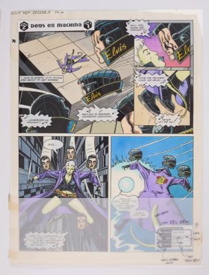 Lot 10 - 2000 AD Prog #873 Deus Ex Machina Book 2 Coloured Story Pages (Fleetway, 1994) Total 6 | Stanley Gibbons Baldwin’s
