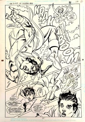 Gil Kane, Mike Manley | The Power of Shazam #14 - Beautiful Gil Kane Action Splash! | ComicArtFans Classifieds