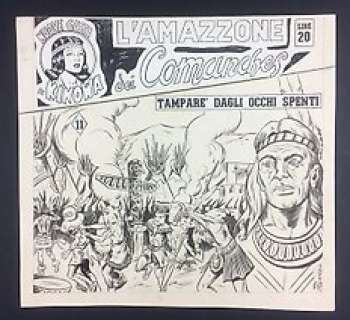 Kinowa #11 - Pietro Gamba - original cover ‘L‘amazzone dei Comanches‘ - Page séparée - EO - (1954) 