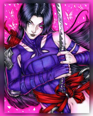 Ariel Diaz | Original Art ADA Marvel Rivals Psylocke Vengeance | Raremarq (Buy It Now)