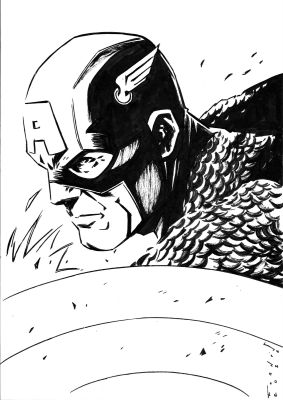 Captain America Headshot | Black Diamond