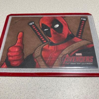 MARVEL Deadpool Spider-Man 1 of 1 Hand-Drawn Sketch Signed card rare SE1535 | eBay US (Buy It Now)