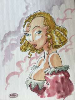 Masbou - Dessin original en couleur - De Cape et de Crocs | Catawiki