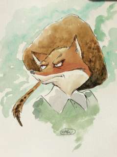 Masbou - Dessin original en couleur - De Cape et de Crocs | Catawiki