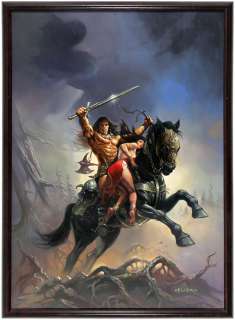 KEN KELLY "CONAN THE CHAMPION" FRAMED PAPERBACK BOOK COVER ORIGINAL ART. | Hake’s