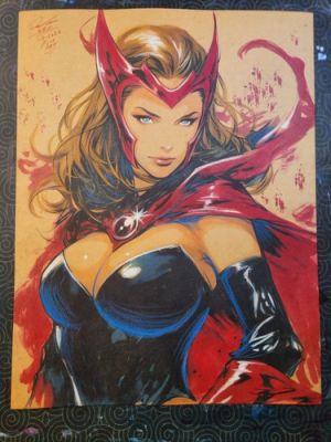Scarlet Witch Original Art Illustration Signed 8.5x11 COA | eBay US (Buy It Now)