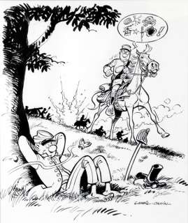 Lambil | Les Tuniques bleues, illustration Ã  l’encre de Ch… | Banque Dessinée