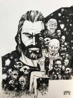 Paranoid Boyd - Renato Riccio - original illustr. - locandina AleComics - Page volante - (2016) | Catawiki