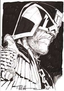 Judge Dredd Original Artwork - by Trevor Hairsine - Dimensions: Taille approximative A3 (30 x 42 cm) | Catawiki