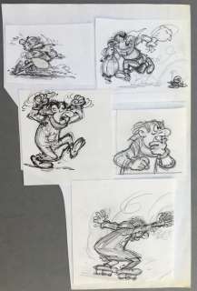 Les Schtroumpfs - Â« 5 croquis de GargamelÂ Â» | Catawiki
