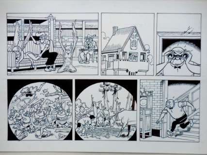 Suske en Wiske - Originele halve pagina (stroken 127 t/m 128) - Verraad op de Veluwe - Page volante - (2004) | Catawiki