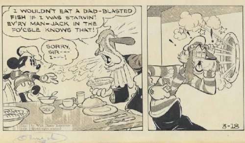 99: Gottfredson Mickey Mouse d 1938 original comic art | Russ Cochran