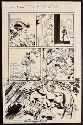 Rick Leonardi, Dan Green, Glenn Greenberg | Leonardi, Rick - Rampaging Hulk 5 Pg 10 | ComicArtFans Classifieds
