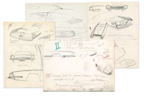 Franquin | Spirou et Fantasio, ensemble de 8 études Ã  la mi… | Banque Dessinée