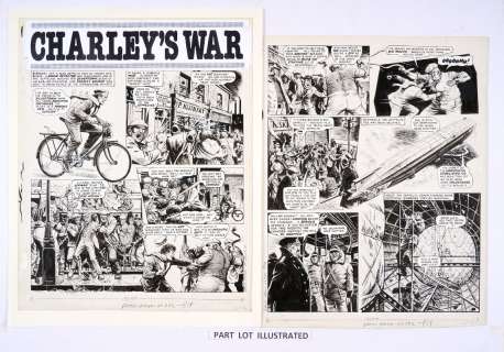 Charleys War: 4 original consecutive artworks (1980) by Joe Colquhoun… | Comic Book Auctions ltd