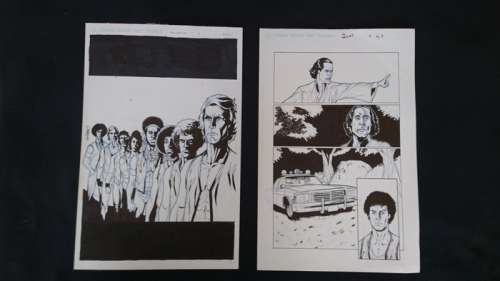 The Warriors Issue 1 Original Cover Art  + pagina nr. 8 - by Chris Dibari - EO | Catawiki