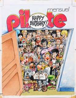 SOLE, JEAN (1948) - Lot 213 - COUVERTURE ORIGINALE DU JOURNAL PILOTE N°65. Crayon,...