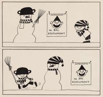 Bohdan Butenko (1931 - 2019) | Bohdan Butenko | Gapiszon idzie na bal kostiumowy, ilustracja do czasopisma "Miś" | Desa Unicum