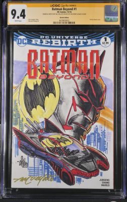 Batman Beyond #1 Rebirth - CGC 9.4 SS - FULL COVER Sal Velluto Sketch | Raremarq (Buy It Now)