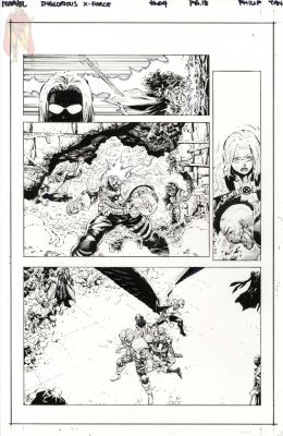 Philip Tan | Inglorious X-Force Issue 4 Page 18 By Philip Tan (Pencils And Inks on Same Board) | ComicArtFans Classifieds