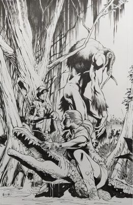 Carlos Pacheco, Jesus Merino | Carlos Pacheco - Conan #7 Variant Cover (Man Thing) | ComicArtFans Classifieds
