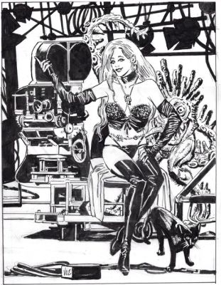 Mike Vosburg | Lori And Demon with Cameras | ComicArtFans Classifieds
