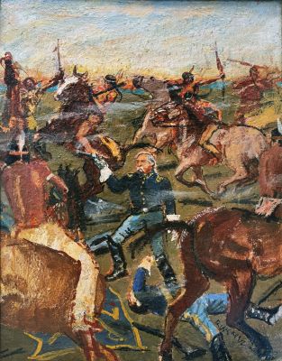 Robert Weaver | General George Custer Battle of Little Big Horn in Expressionist Style | ComicArtFans Classifieds