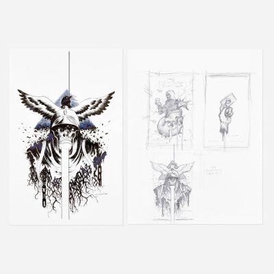 Lot 203 - Charles Paul Wilson III, The Electric Black Presents #2 Cover Original Art | Landry Pop Auctions