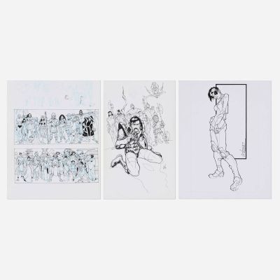 Lot 388 - Gustavo Vazquez, Group of 3 Marvel Comics Illustrations | Landry Pop Auctions