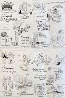 Horn/Paire de grands dessins originaux illustrant de… | Dagoty