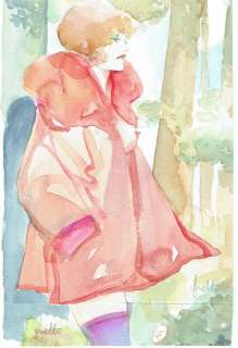 Leone Frollo - acquarello originale "Monastreet" - Page volante | Catawiki