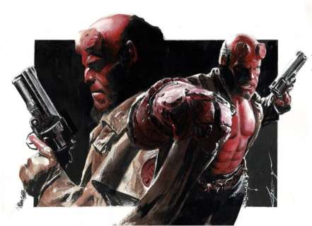 Hellboy - Original Painting - Daniel Azconegui - EO | Catawiki