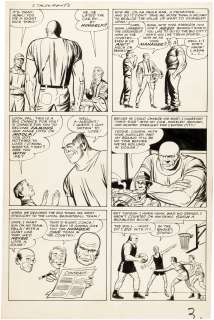 "STRANGE TALES" #84 COMIC BOOK PAGE ORIGINAL ART BY JACK KIRBY. | Hake’s