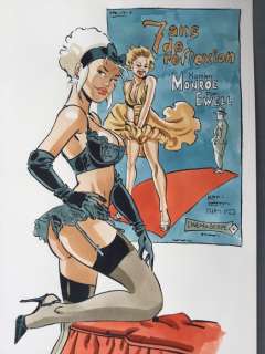 Meynet, Félix - Dessin original en couleur - Â«Â Film Marilyn MonroeÂ Â» | Catawiki